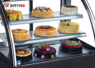 2 Shelf Elegance Curve Counter Top Cake Display Fridge Showcase With Marble Base
