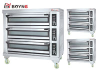 Bakery Shop High End 20~400°C Commercial Bakery Three Deck Nine Trays Bread Oven