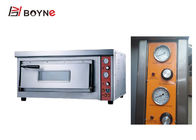 Single Layer Gas Commercial Pizza Oven Stone Base Timer Controller High Temperature