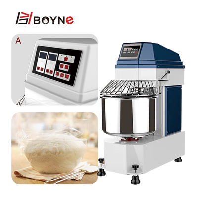 Double Speed Spiral Mixer Machine 30 Liter Compact Structure